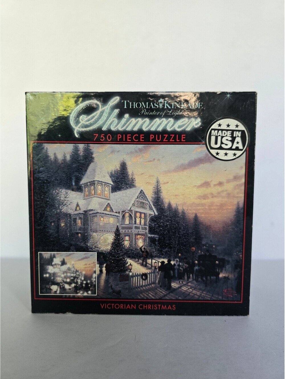 Thomas Kinkade Shimmer Victorian Christmas 750 Piece Puzzle